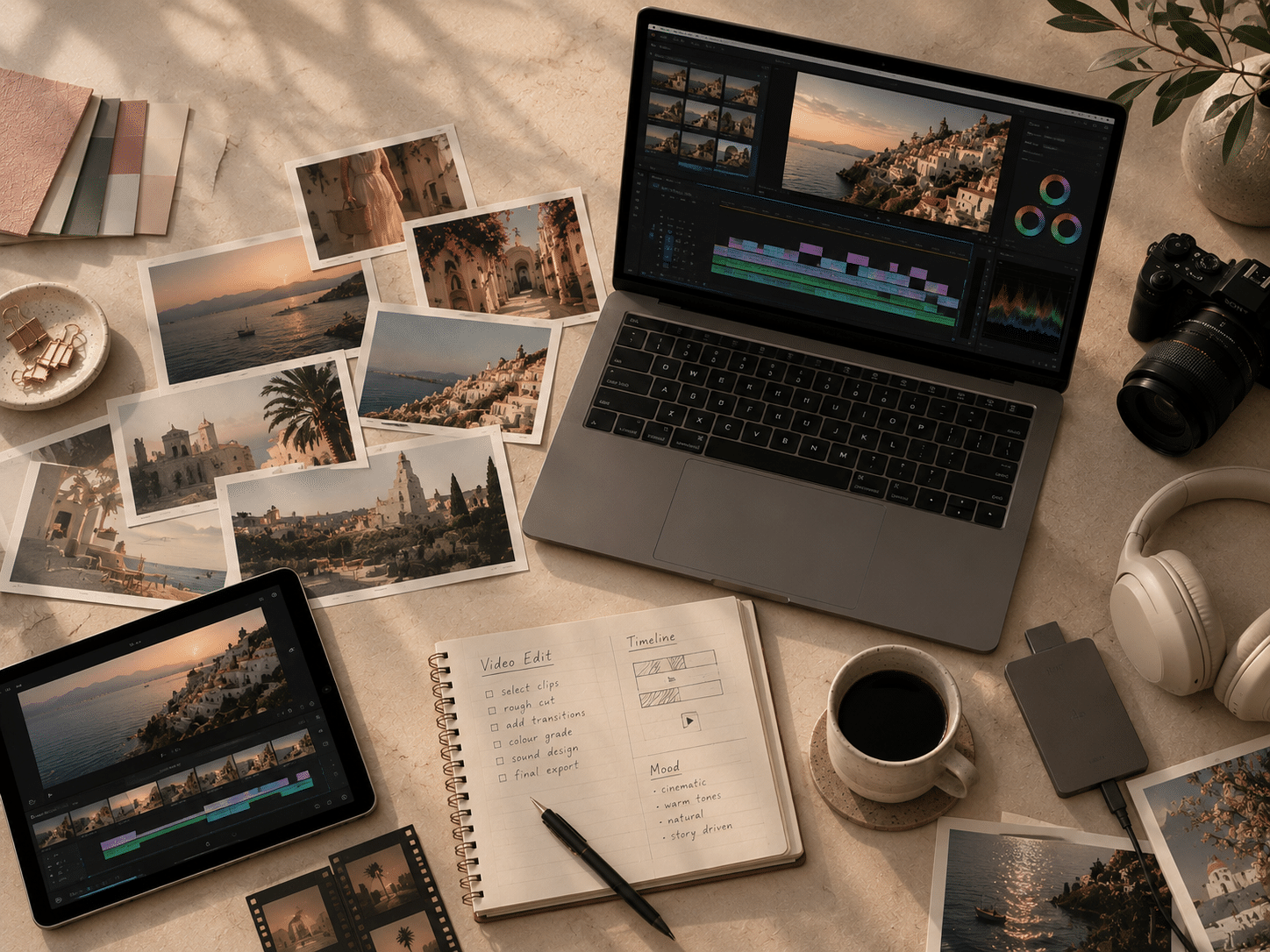 Creative digital marketing agency workspace